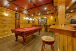 Lower Level Game Room with Pool Table & Foosball